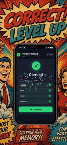 Number and word memory trainer Screenshot 4 of 5