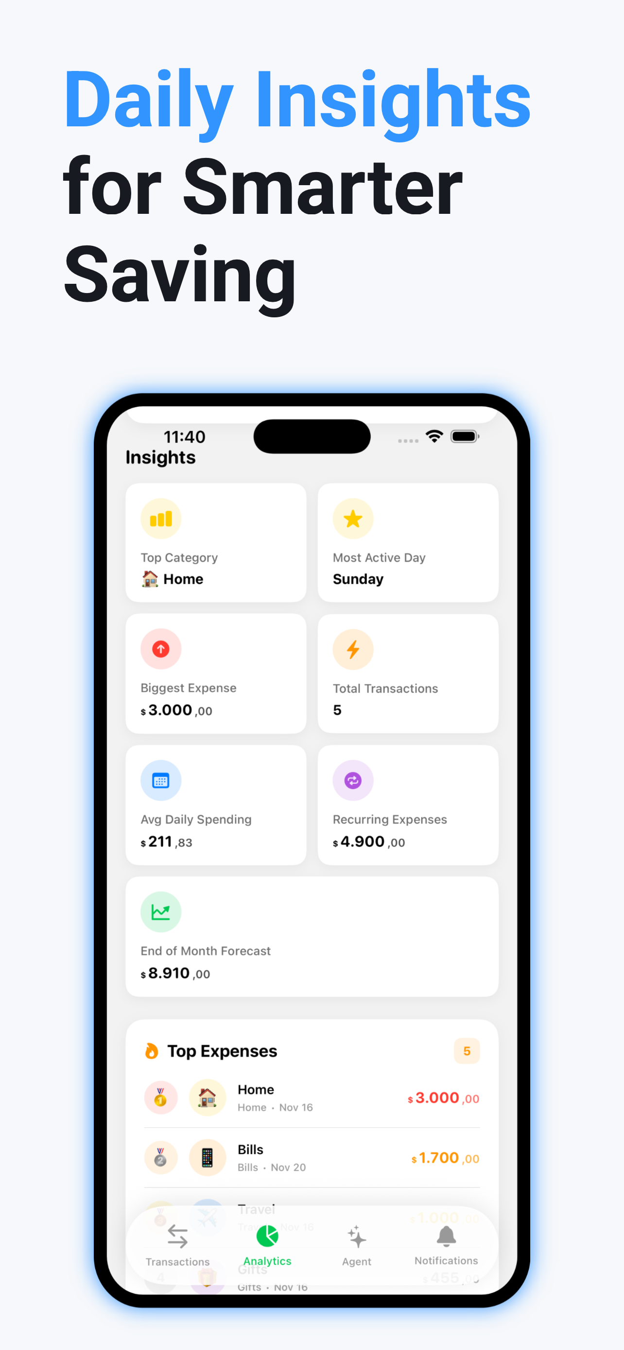 Flowup: Budget & Bill Tracker