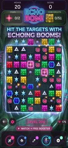 ECHO BOM! - Neon Grid Puzzle Screenshot 2 of 5
