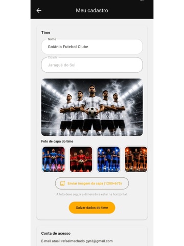 Hora do Jogo App iPad screenshot