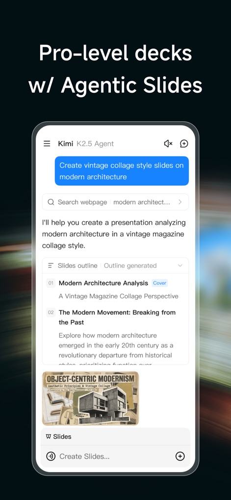 Kimi - Kimi Claw is Live - Dynamic Slide Creation