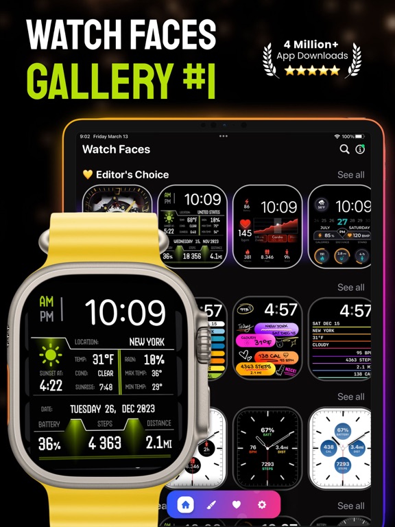 Screenshot #4 pour Color Lifestyle Watch Faces