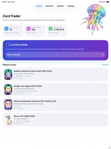 TCG Card Scanner - TCG ID iPad screenshot