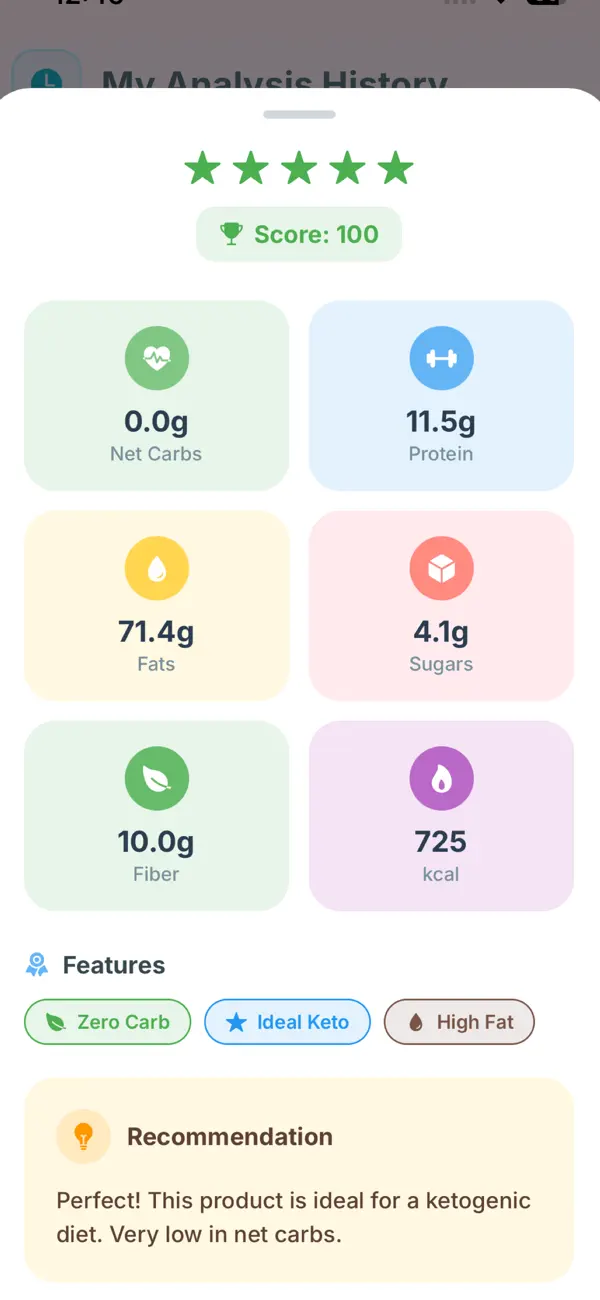 Screenshot #2 pour Keto Barcode Scan