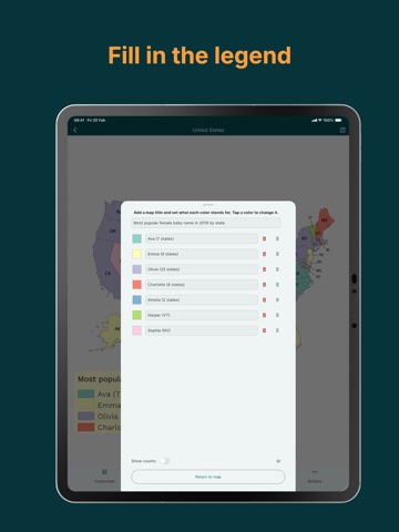 MapChart App iPad screenshot