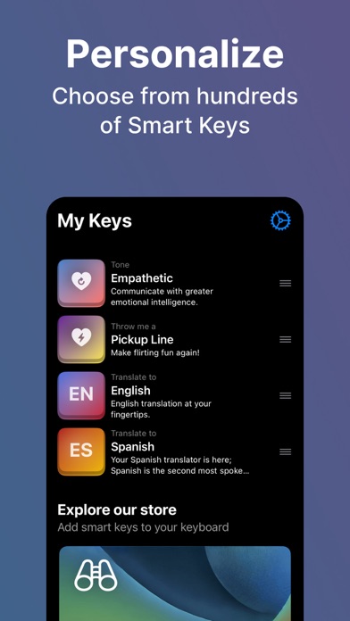 Smart Keys: AI Writing Tools Screenshot