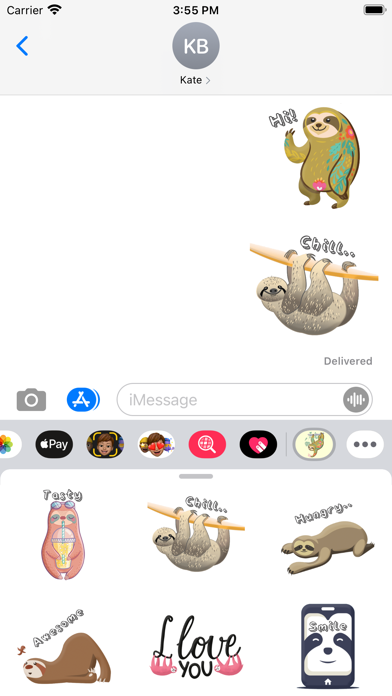 Sloth Wildlife Stickers Screenshot