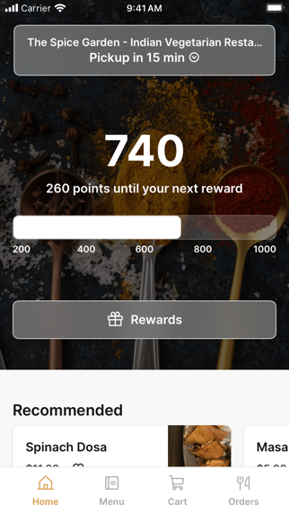 The Spice Garden - Indian app screenshot