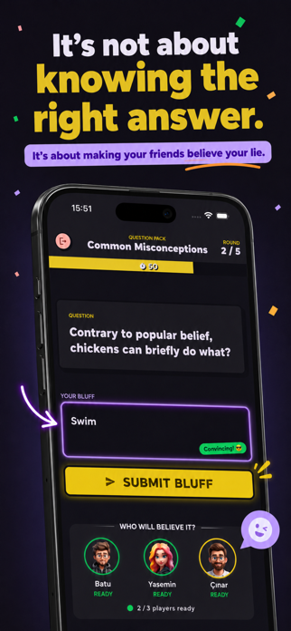 Gotcha: Bluff Party Trivia Screenshot 4 of 7