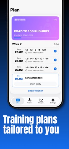 PushUp100: Push-up Tracker Screenshot 4 of 5
