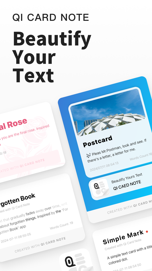 #1. Qi Card Note: Post & Carousel (iOS) 由: 奇奇 郭
