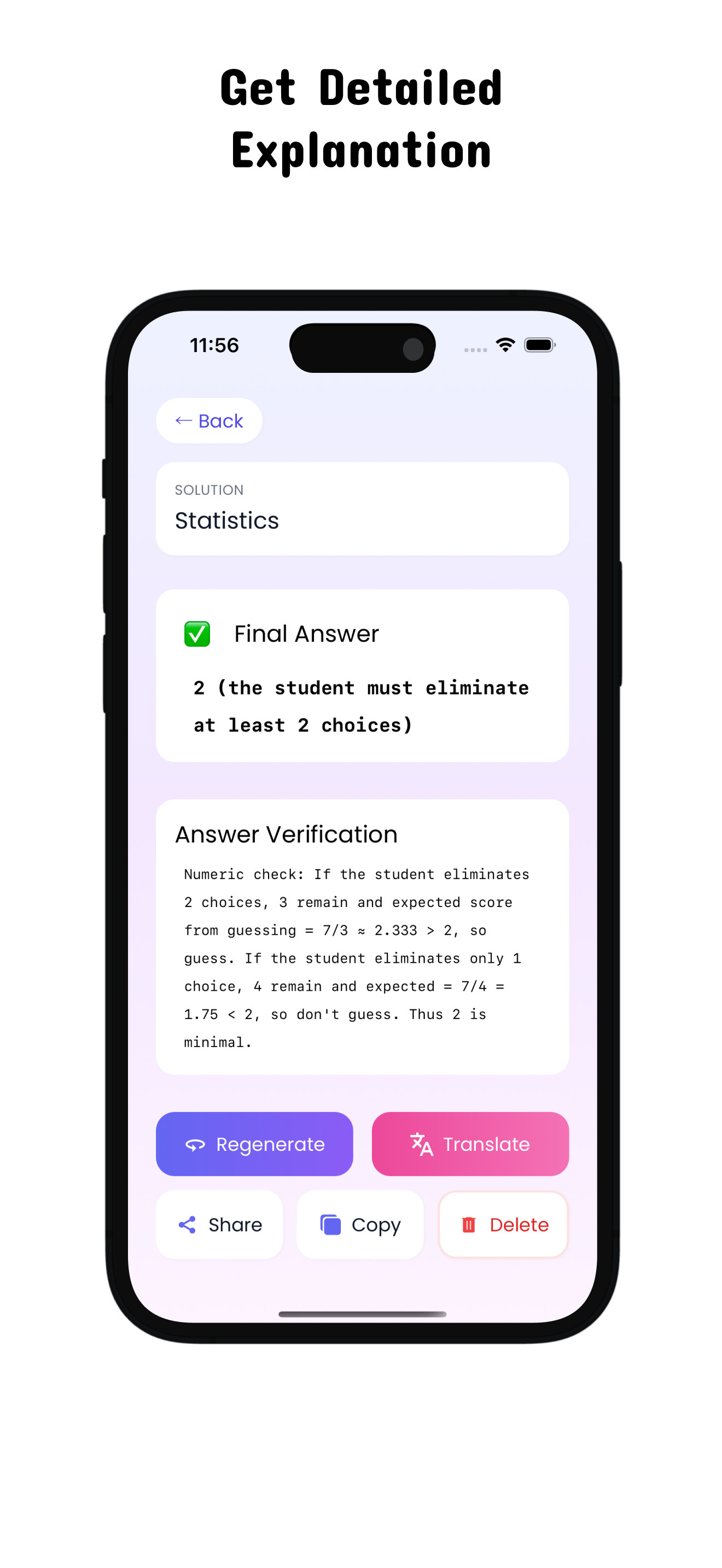 Statistics AI: maths problem