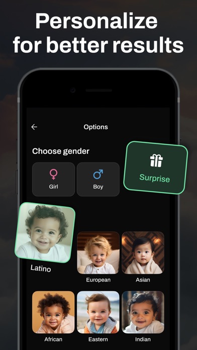 AI Baby Generator: Merge App Screenshot