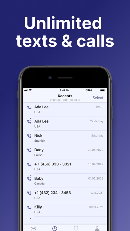 Text & Call - Second Number screenshot-5