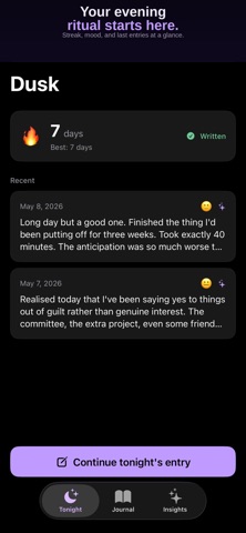 Dusk Journal Screenshot 1 of 5