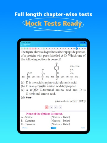 NEET Preparation - Test & PYQs iPad screenshot