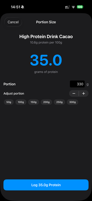 ProteinLog - Protein Tracker Screenshot 4 of 7