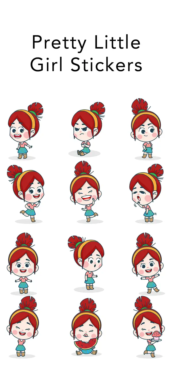Screenshot #1 pour Pretty Little Girl Sticker Set