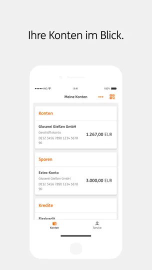 Screenshot von ING Business Deutschland auf dem iPhone 2