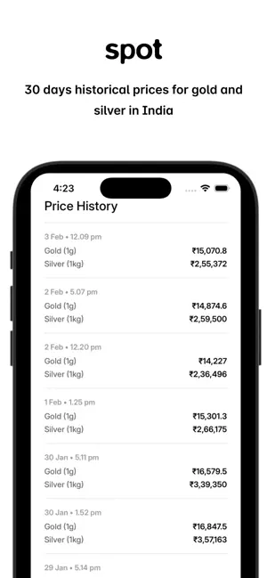 Spot - gold and silver rates screenshot 3