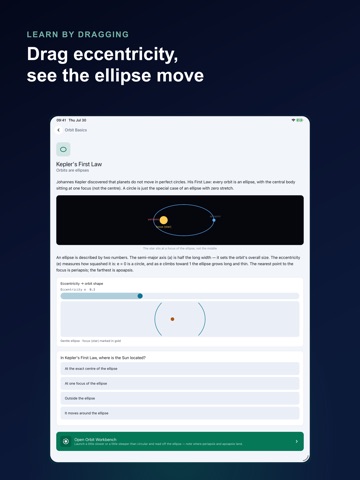 Orbit Lab: Kepler Physics iPad screenshot