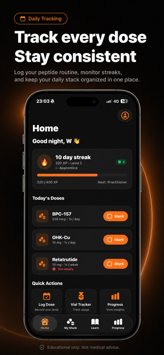 DosePal - Peptide Tracker Screenshot 1 of 10