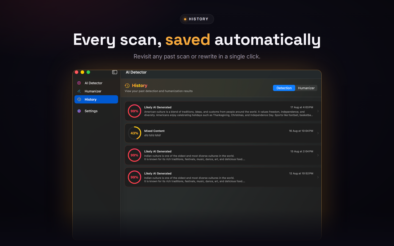 AI Detector & Humanizer App screenshot 10