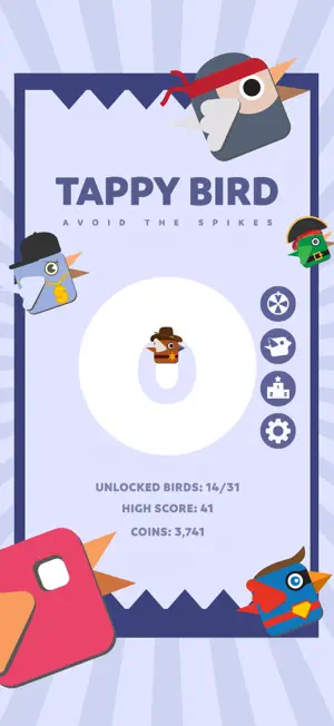 Tappy Bird - Avoid The Spikes screenshot 1