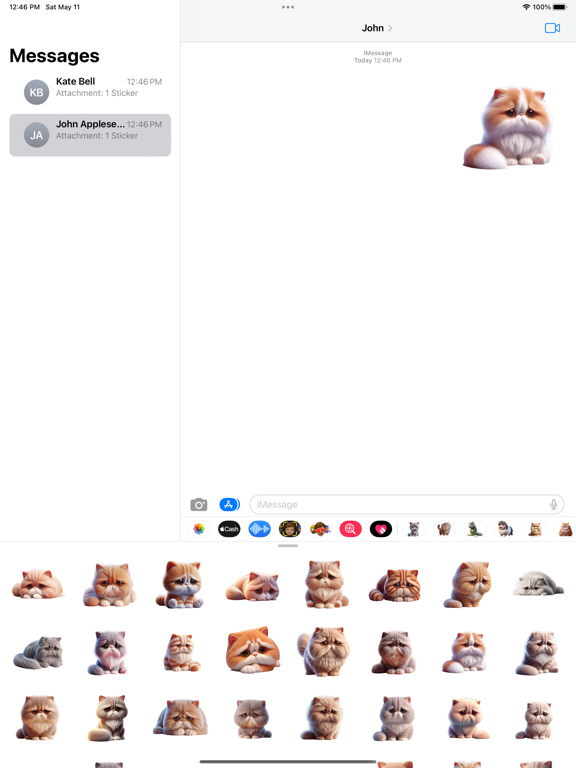 Screenshot #4 pour Sad Persian Cat Stickers