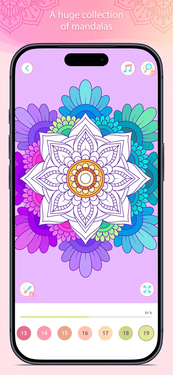 Screenshot #2 pour Color by Number – Mandala Book