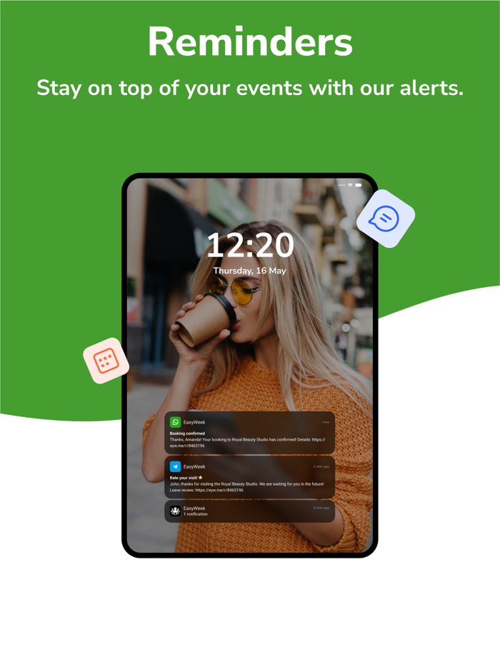 EasyWeek App book online