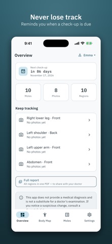 Dermory: Mole & Skin Tracker Screenshot 2 of 7