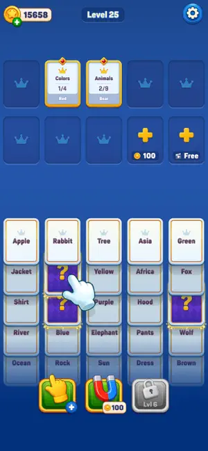 Word Treasury Auto Sort Puzzle screenshot 2