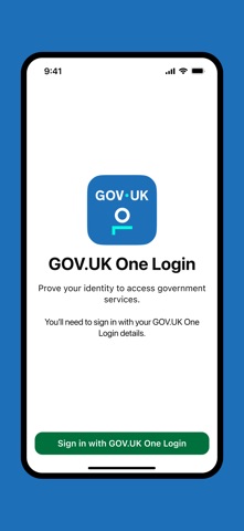 GOV.UK One Login App Store preview screenshot 1