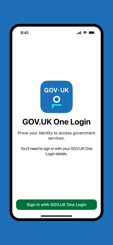 GOV.UK One Login screenshot 1 of 6