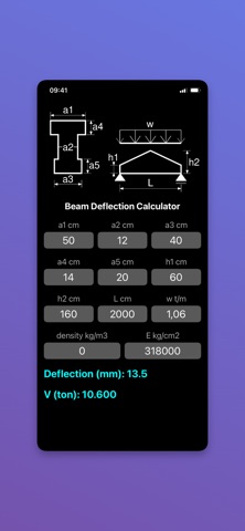 Beam Deflection Calculator Screenshot 4 of 6