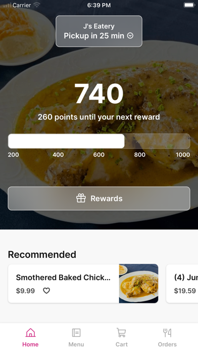 J's Eatery To Go iPhone screenshot 1 - Food & Drink app