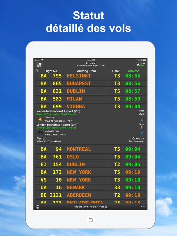 Screenshot #5 pour Flight Board Pro Traqueur vol