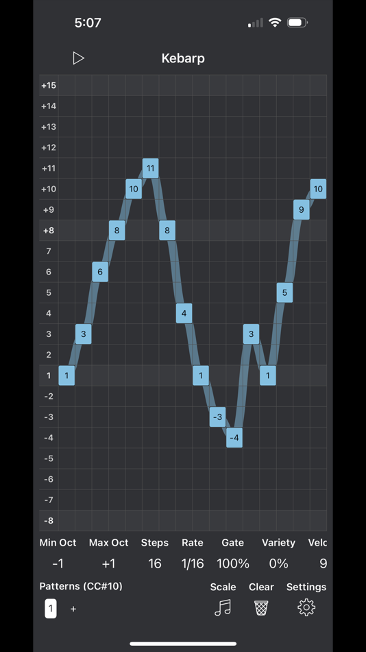 #2. Kebarp AUv3 MIDI Arpeggiator (iOS) By: Cem Olcay