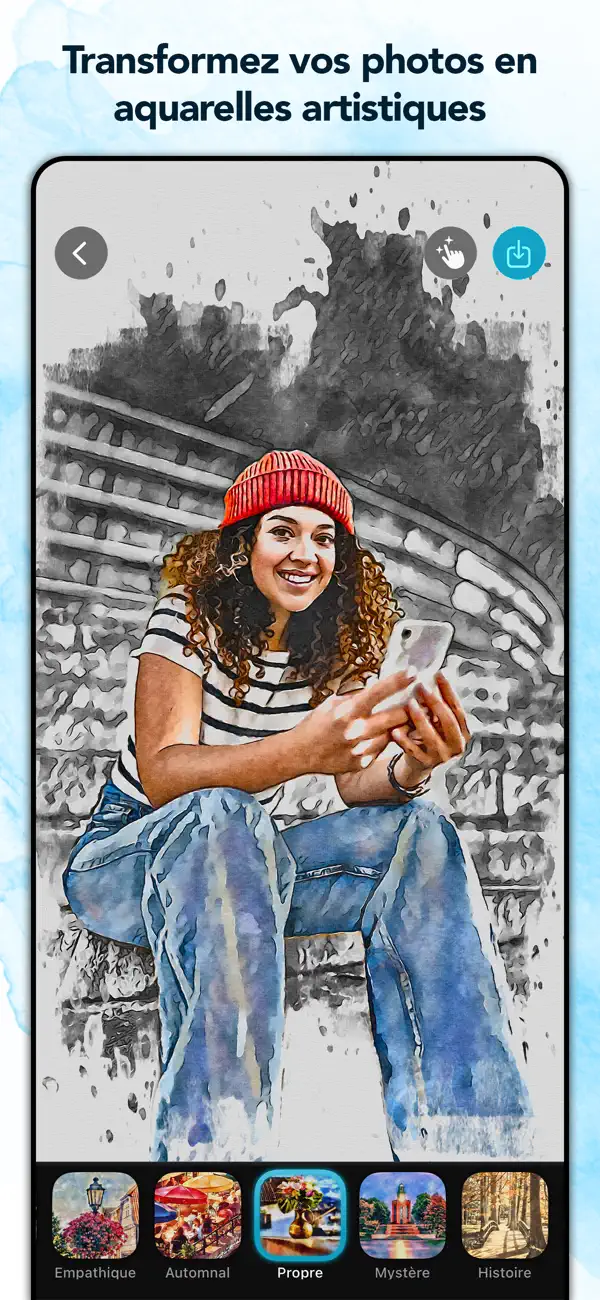 Screenshot #1 pour Photo en Peinture : Waterbrush