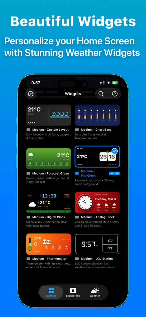 Weather Widgets - Clock Widget - App de Tiempo | MWM