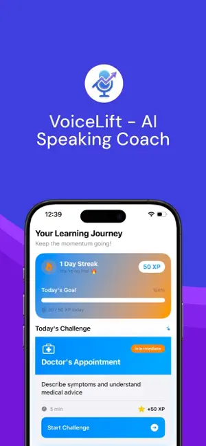 VoiceLift - AI Speaking Coach screenshot 1