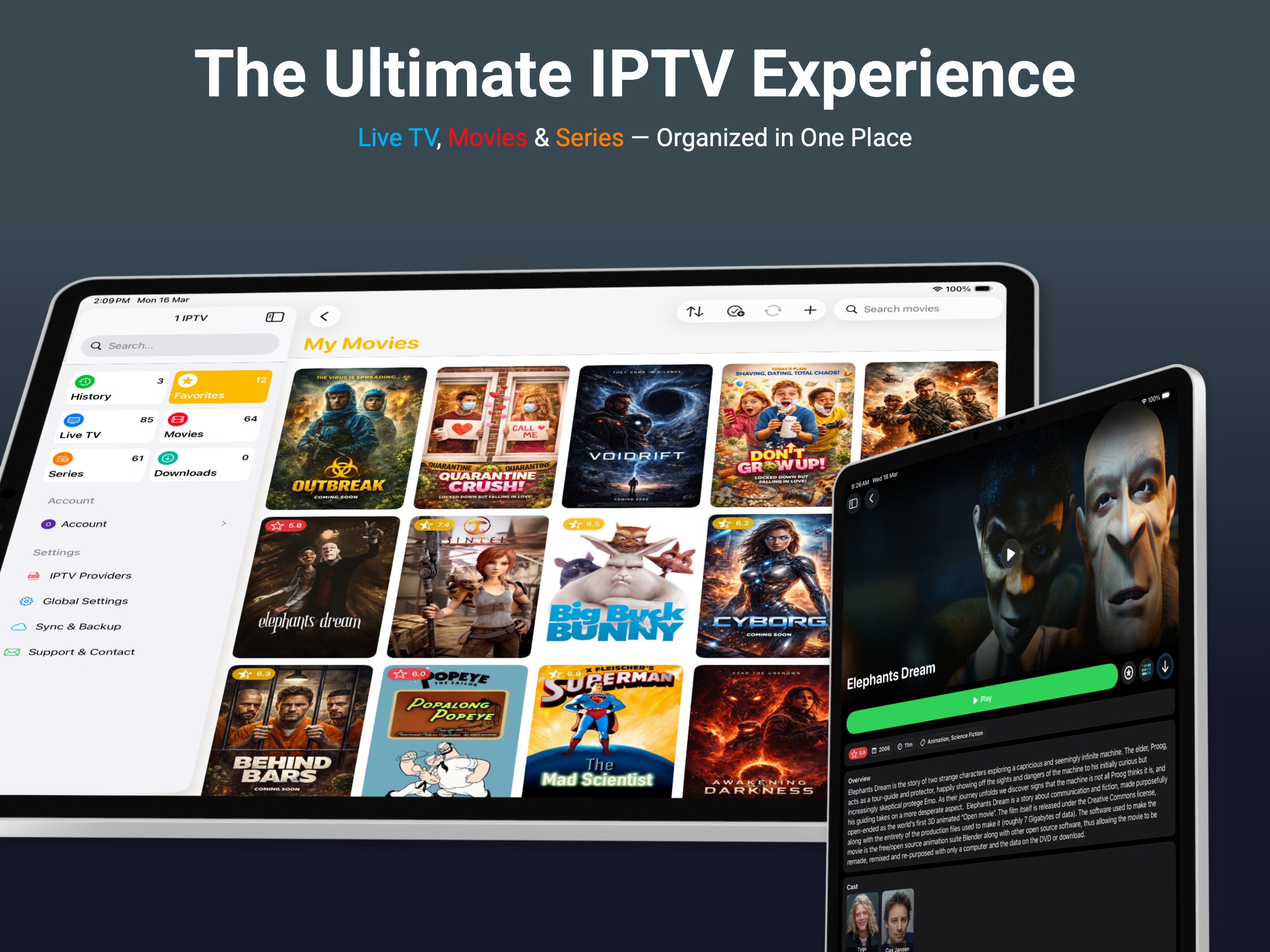1iPTV - IPTV & video Player screenshot 6
