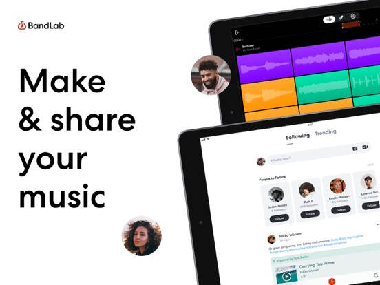 BandLab – Music Making Studio iPad app afbeelding 1