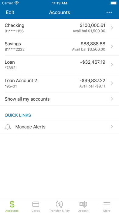 HomeTrust Mobile Banking Screenshot