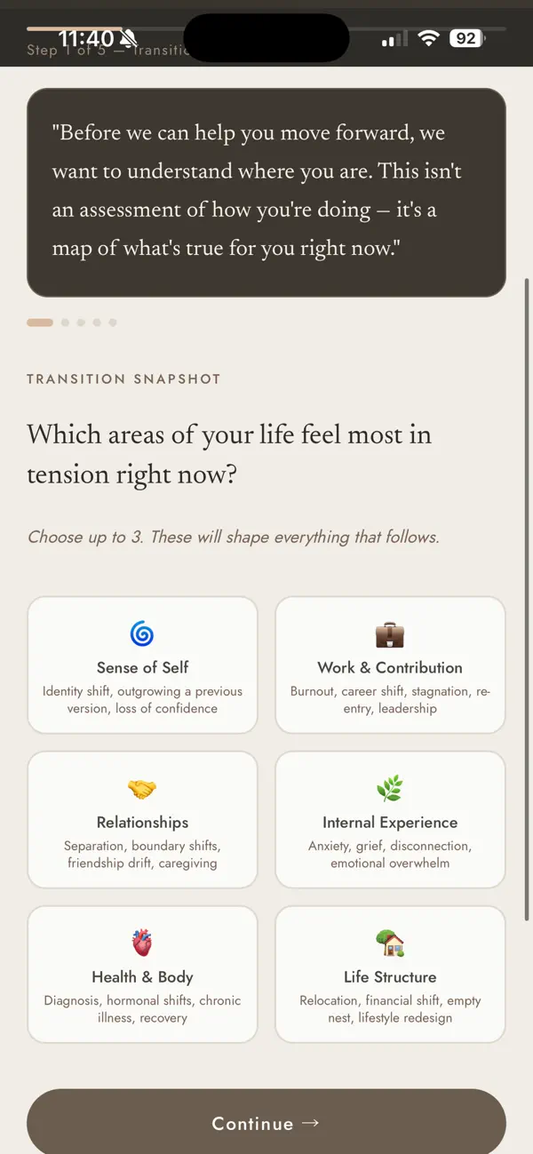 Screenshot #3 pour Life Transition Compass