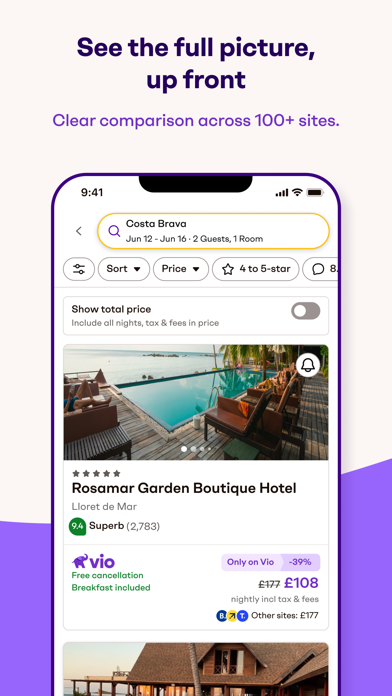 Vio: Hotels & travel deals iPhone screenshot 2