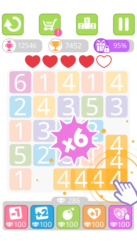 #1. Numbers chain reaction (iOS) 由: PLAYTOUCH
