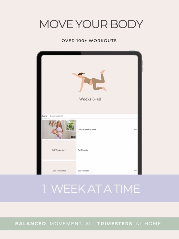 Luna Bloom: Workouts for Moms iPad screenshot