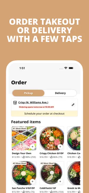 Crisp Salads App screenshot 1